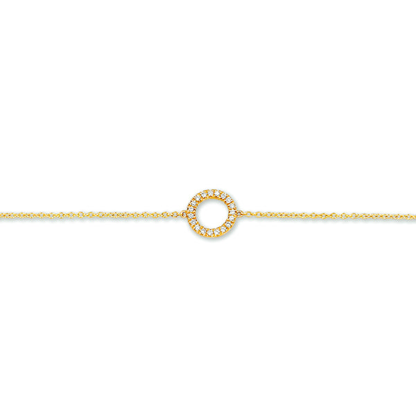 14k Goud Armband Diamant 0.06ct h p1 16,5 - 17,5 - 18,5 cm