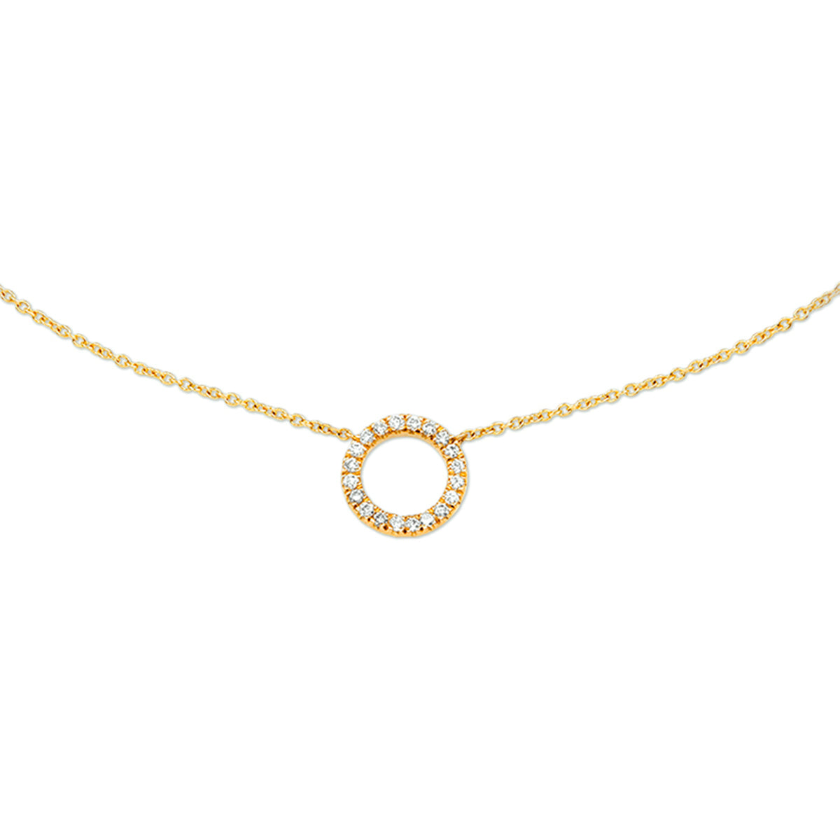 14k Goud Collier Diamant 0.11ct h p1 40 - 42 - 44 cm