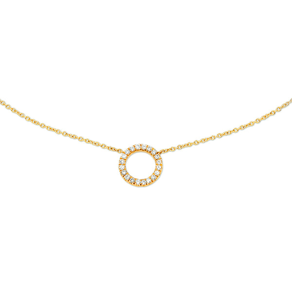 14k Goud Collier Diamant 0.11ct h p1 40 - 42 - 44 cm