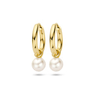 14k Goud Klapoorringen Parel 24mm