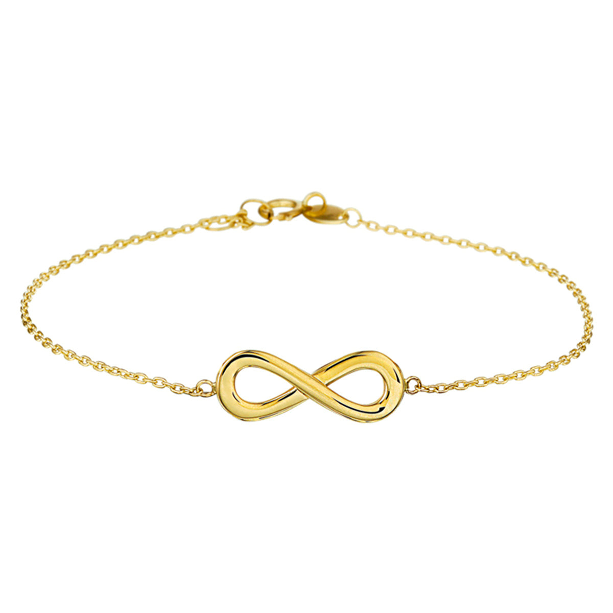 14k Goud Armband Infinity 17.5 + 1 cm