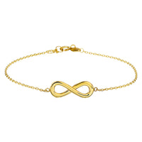 14k Goud Armband Infinity 17.5 + 1 cm