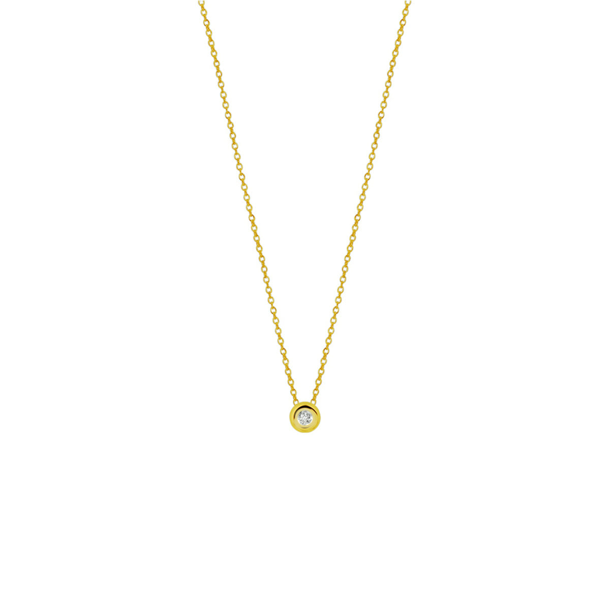 14k Goud Collier Diamant 0.01ct h si 41 - 43 - 45 cm