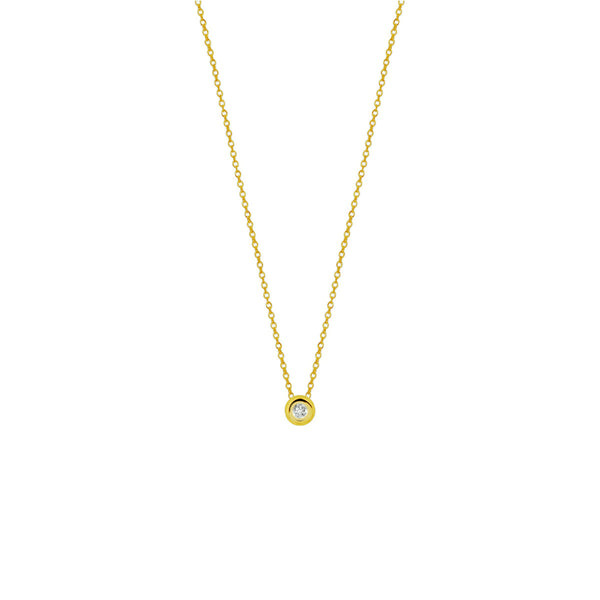 14k Goud Collier Diamant 0.01ct h si 41 - 43 - 45 cm