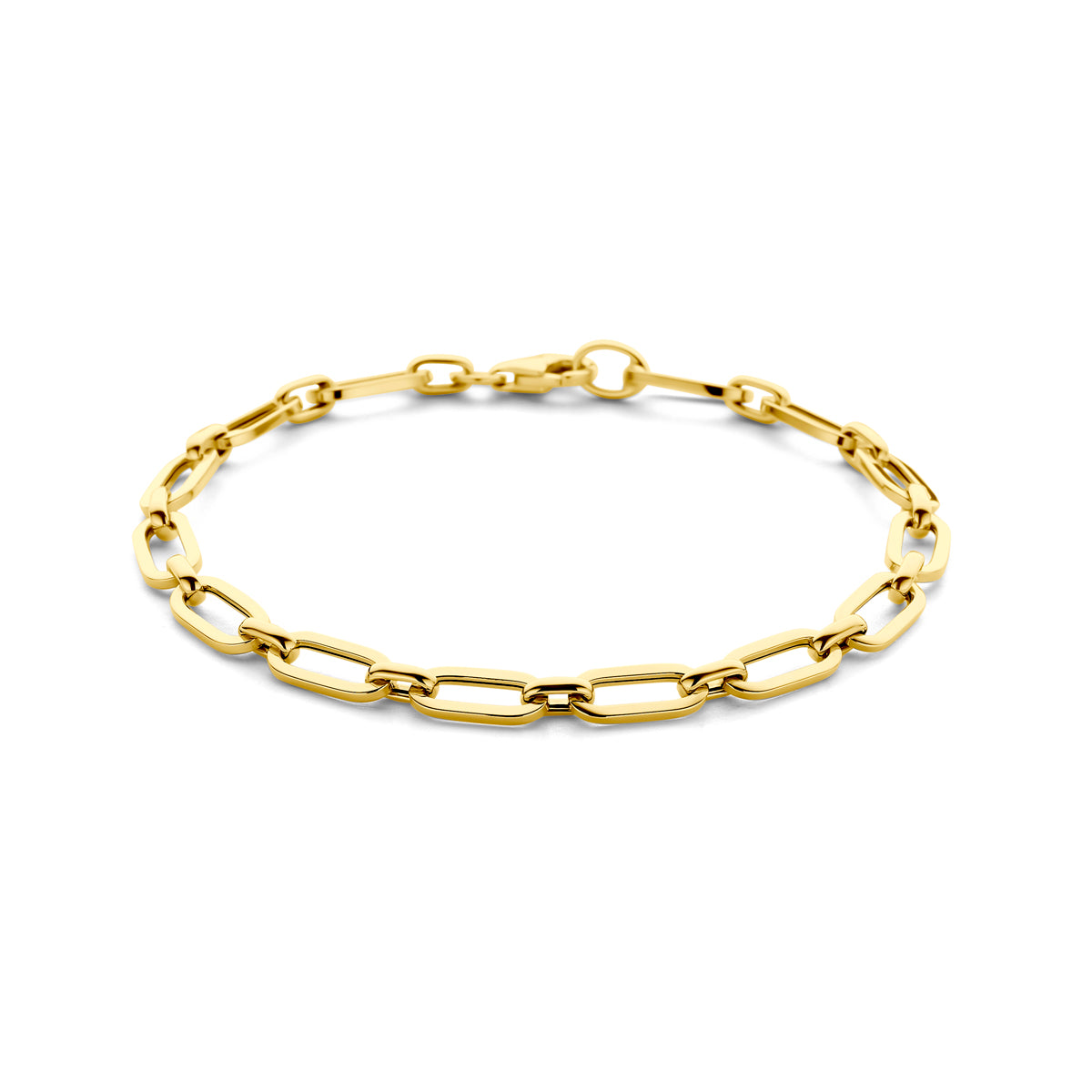 14k Goud Armband Paperclip 5,0mm 19 cm