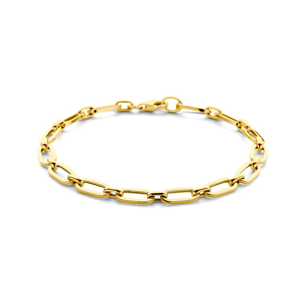 14k Goud Armband Paperclip 5,0mm 19 cm