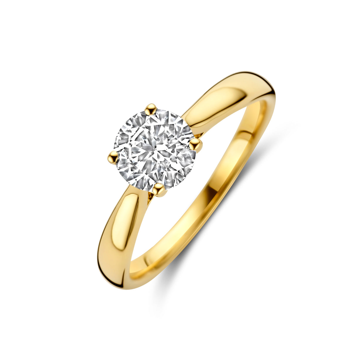 14k Goud Ring Lab Grown Diamant 1.00ct H SI