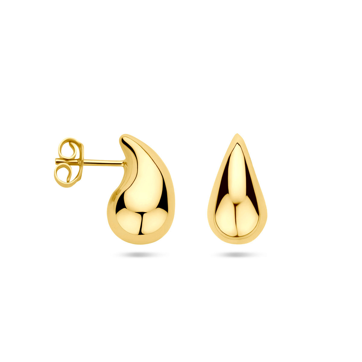14k Goud Oorknoppen Druppel 15mm