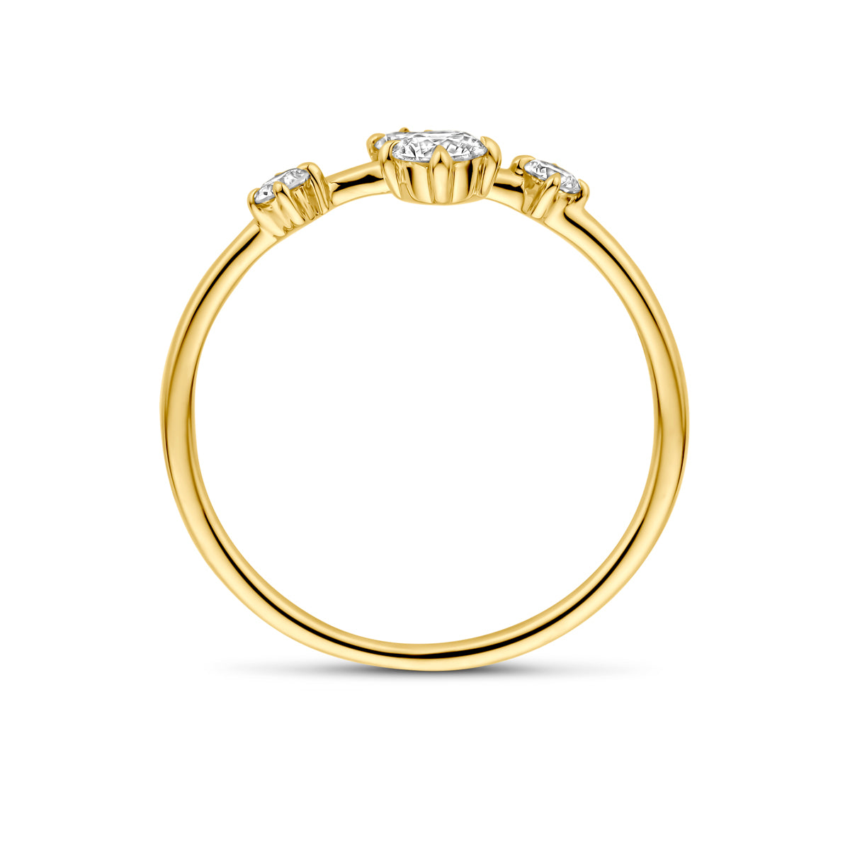 14k Goud Ring Lab Grown Diamant 0.33ct H SI