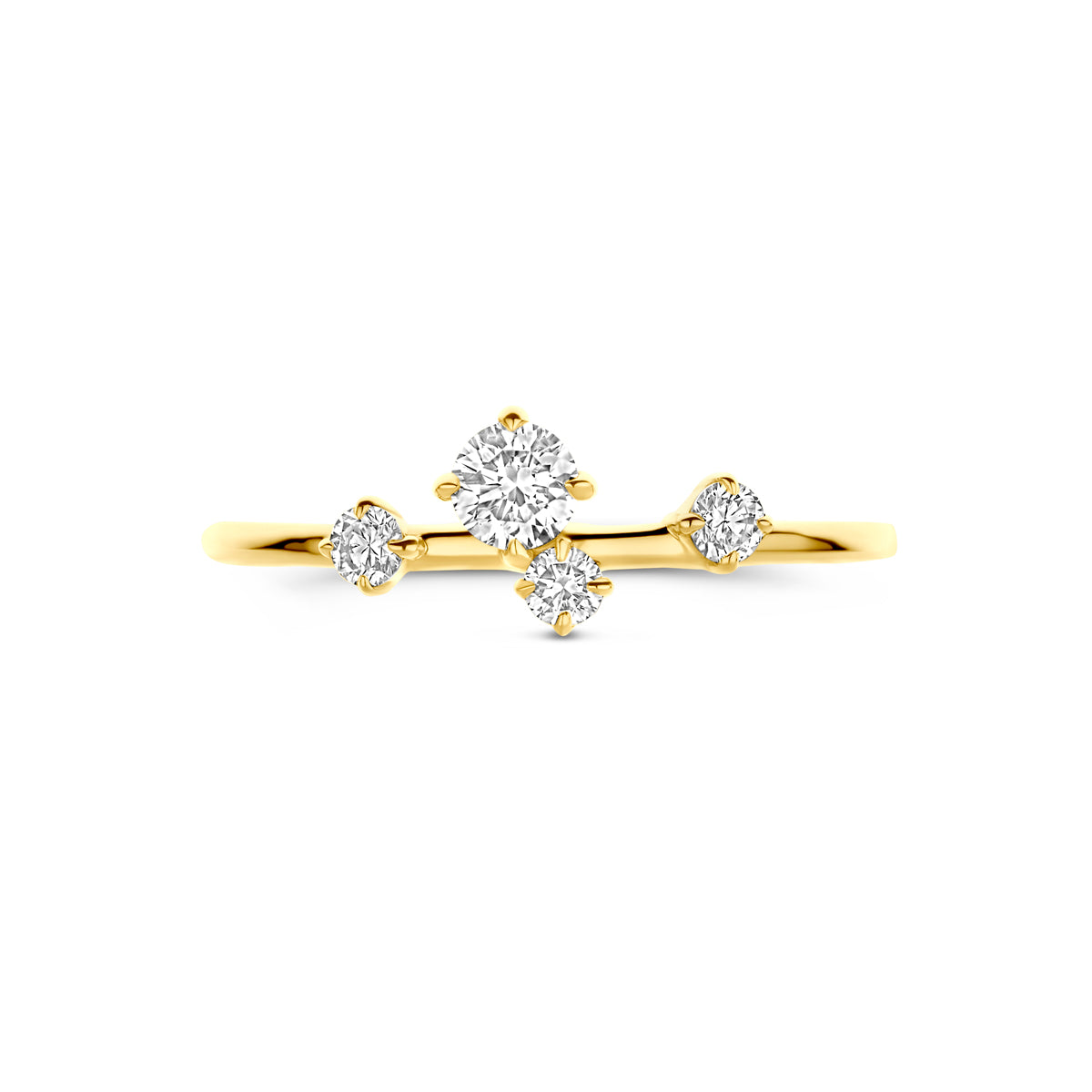 14k Goud Ring Lab Grown Diamant 0.33ct H SI