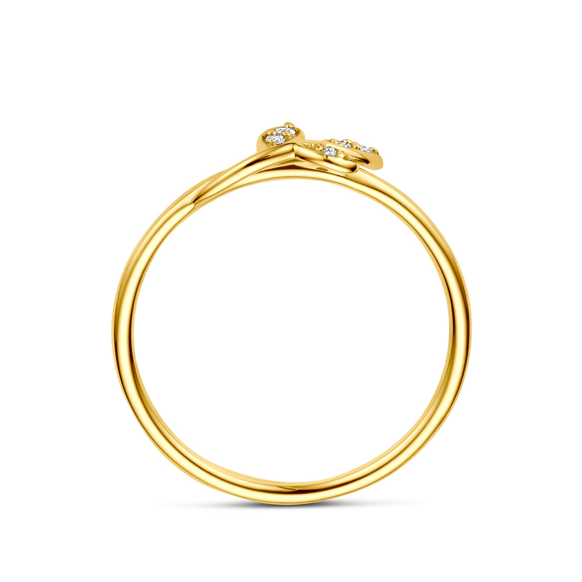 14k Goud Ring Diamant 0.03ct H SI