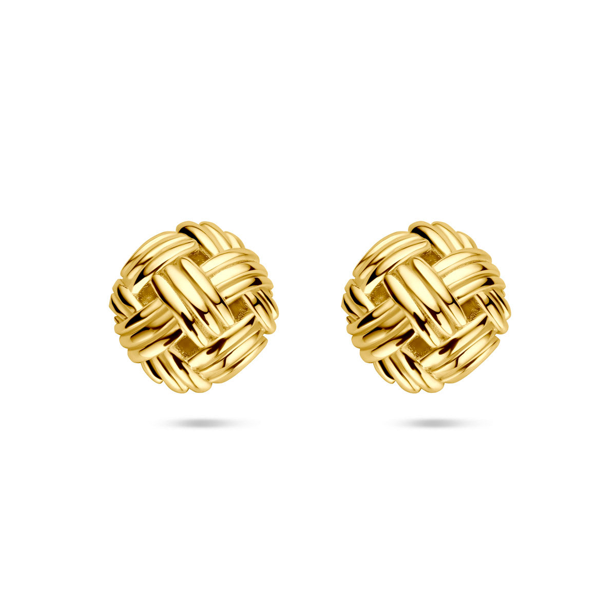 14k Goud Oorknoppen Knoop 12mm