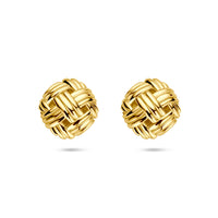 14k Goud Oorknoppen Knoop 12mm