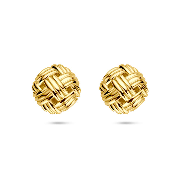 14k Goud Oorknoppen Knoop 12mm