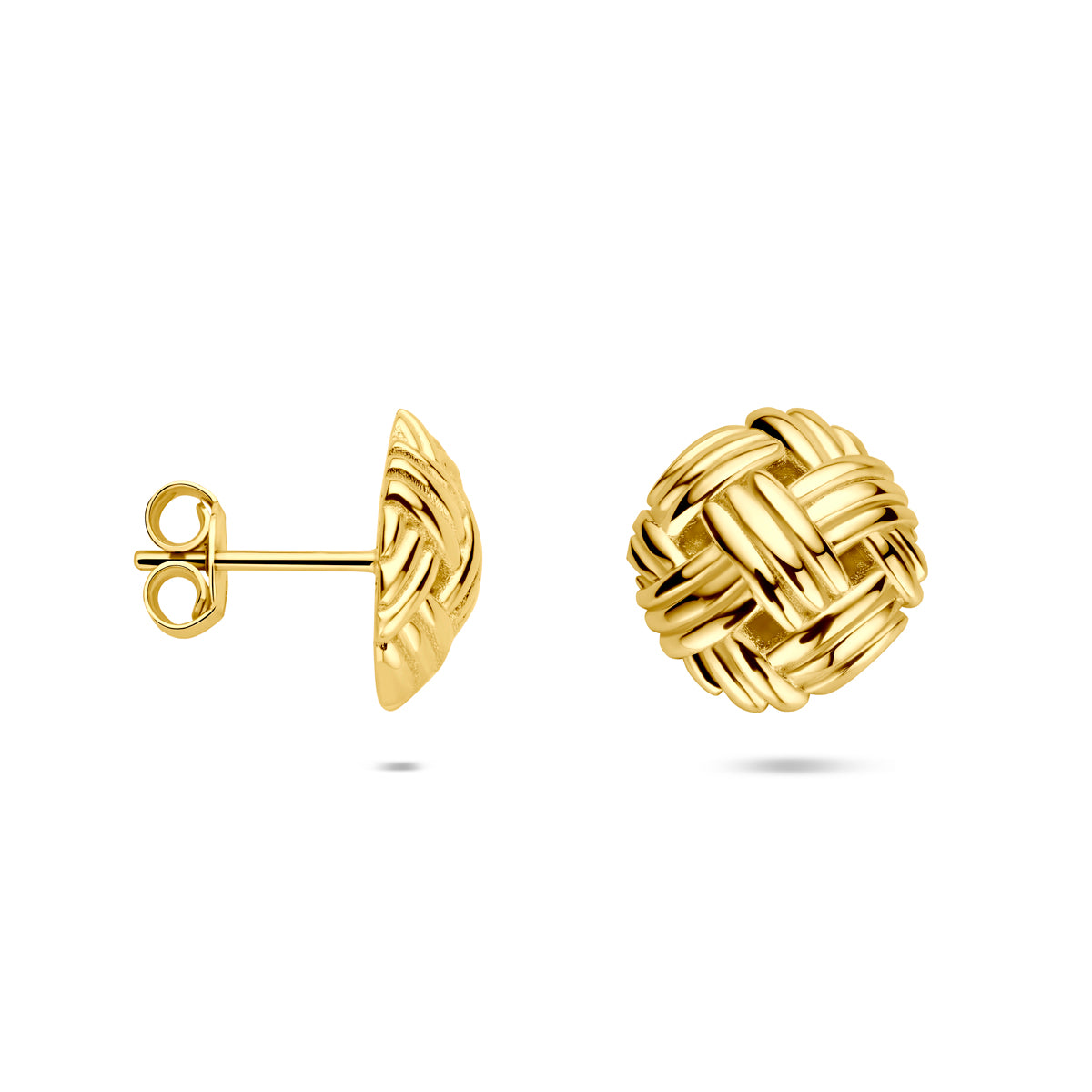 14k Goud Oorknoppen Knoop 12mm