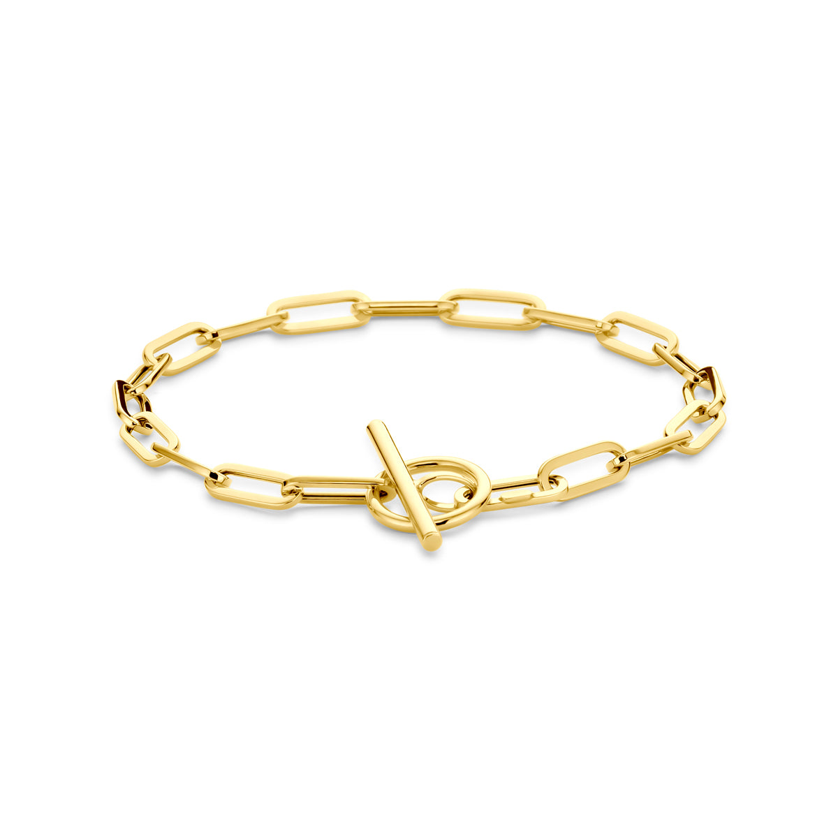 14k Goud Armband Kapittelslot 4mm 18 cm