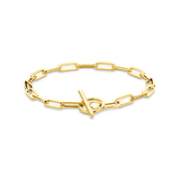 14k Goud Armband Kapittelslot 4mm 18 cm