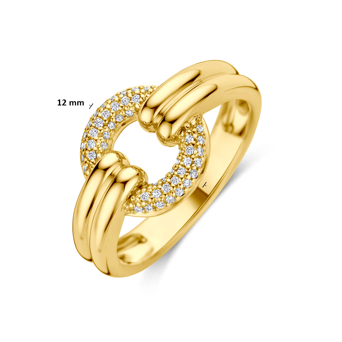 14k Goud Ring Diamant 0.13ct H SI