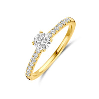 14k Goud Ring Lab Grown Diamant 0.58ct G VS