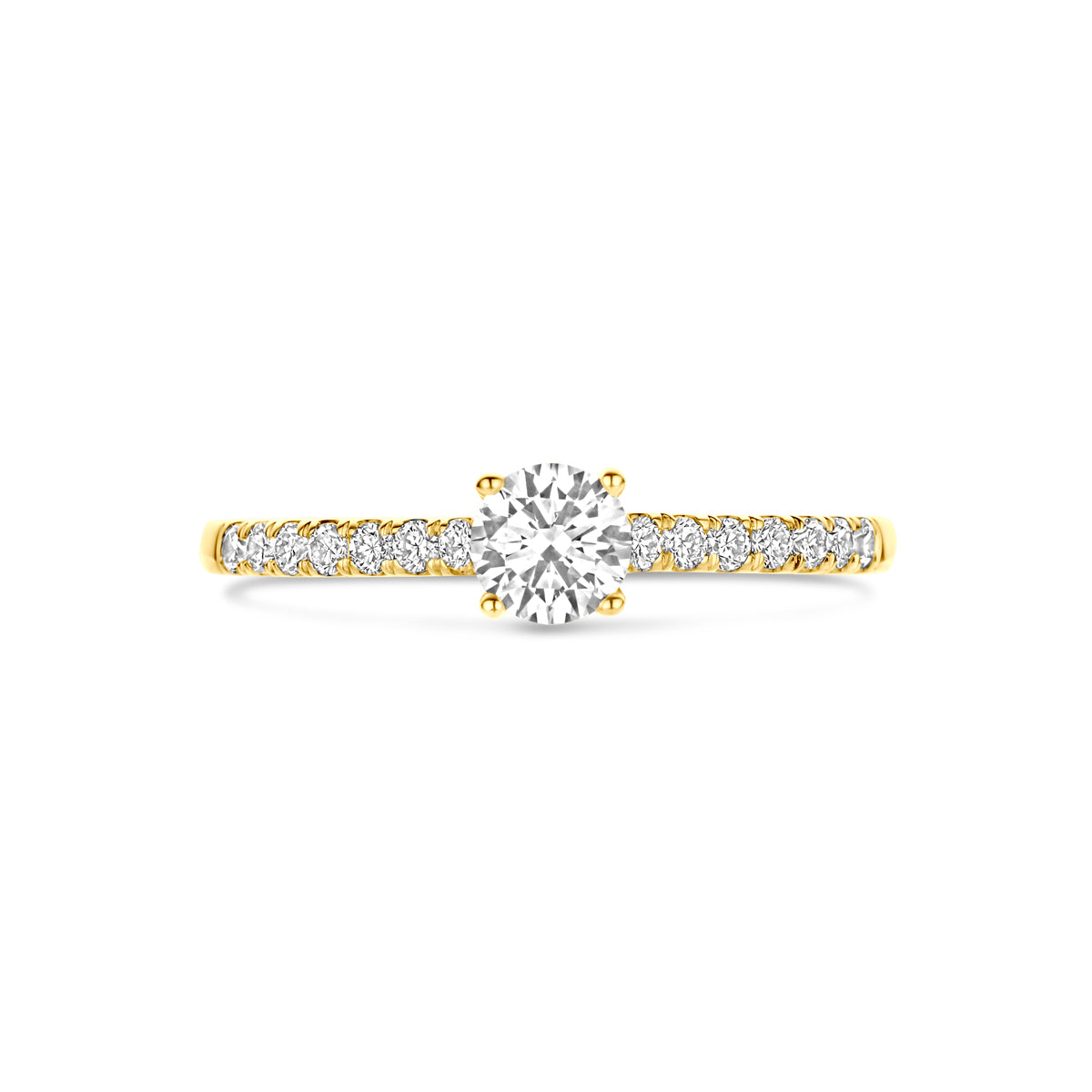 14k Goud Ring Lab Grown Diamant 0.58ct G VS