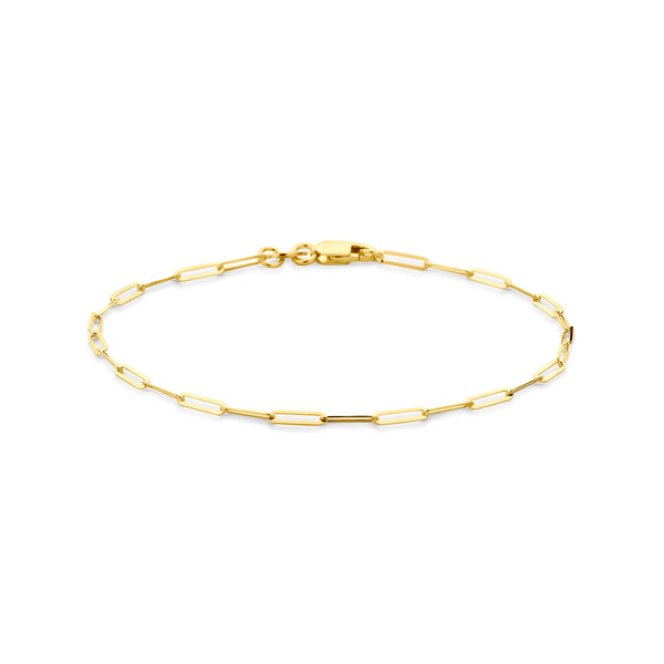 14k Goud Armband Paperclip 1,8mm 18 cm