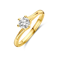 14k Goud Ring Lab Grown Diamant 0.50ct G VS