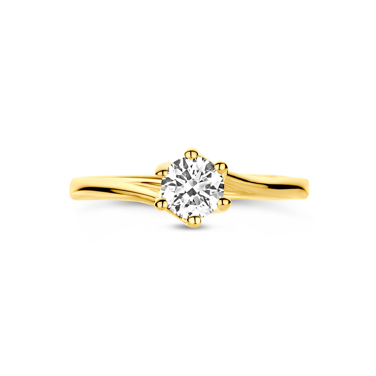 14k Goud Ring Lab Grown Diamant 0.50ct G VS
