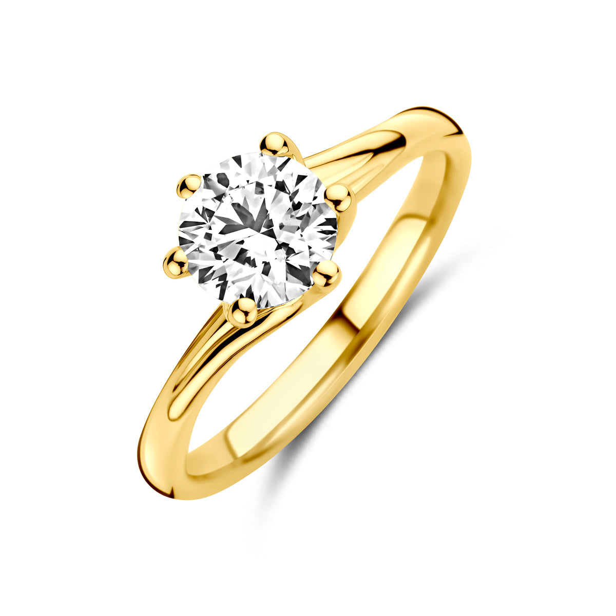 14k Goud Ring Lab Grown Diamant 1.00ct G VS