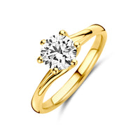 14k Goud Ring Lab Grown Diamant 1.00ct G VS