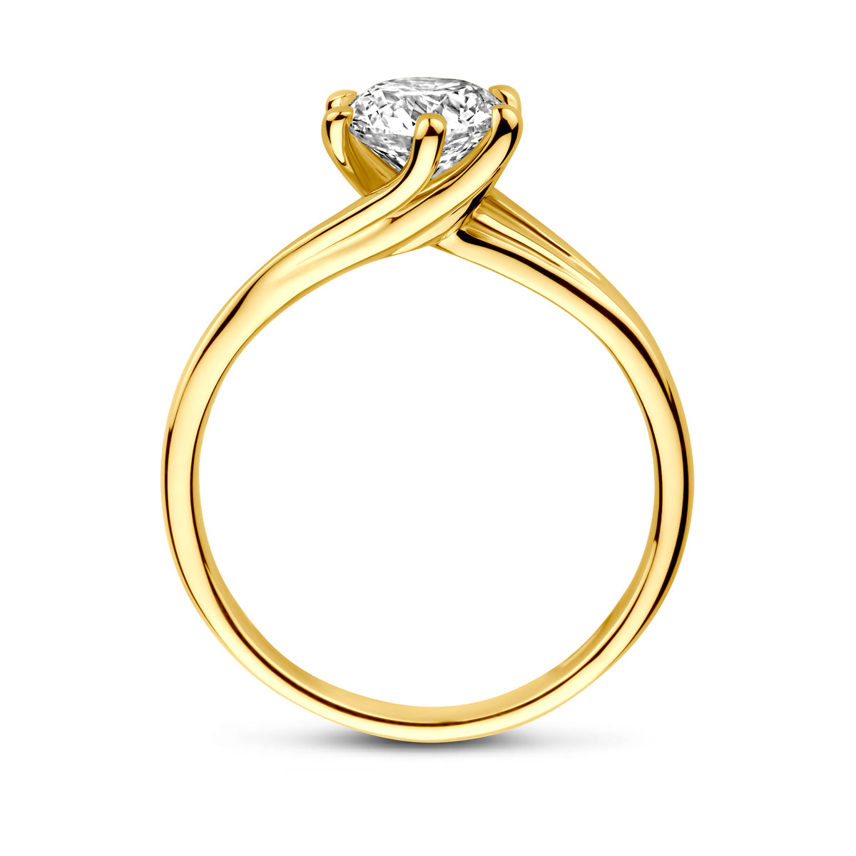 14k Goud Ring Lab Grown Diamant 1.00ct G VS