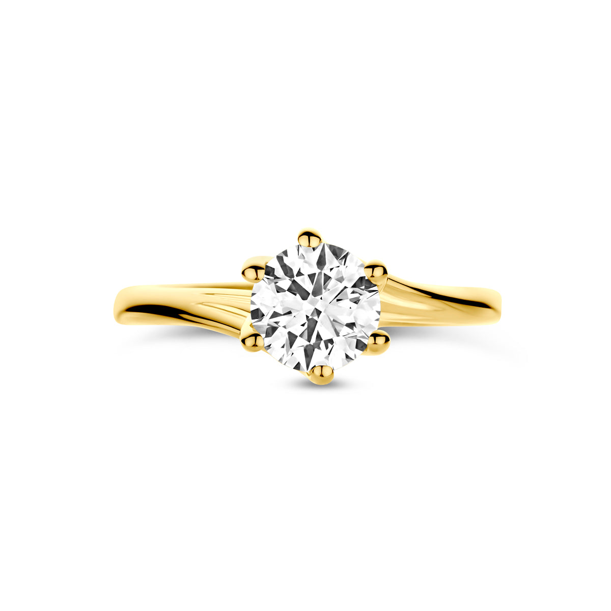 14k Goud Ring Lab Grown Diamant 1.00ct G VS