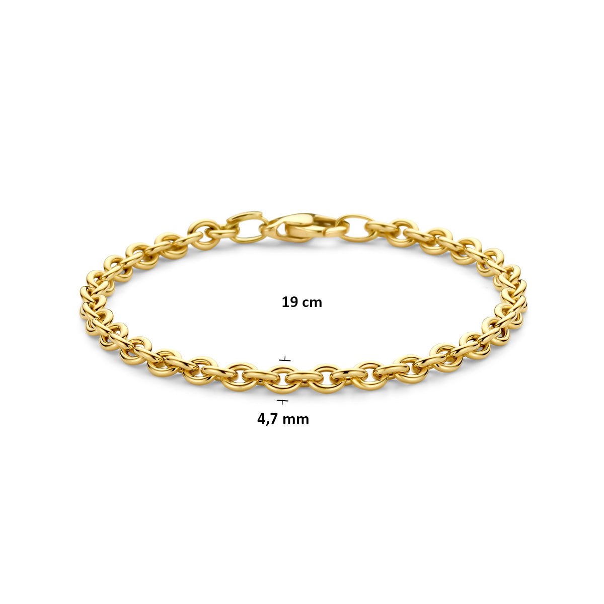 14k Goud Armband 4,7mm 19 cm
