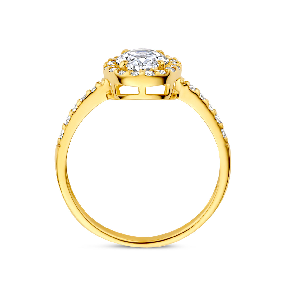 14k Goud Ring Lab Grown Diamant 1.40ct G VS