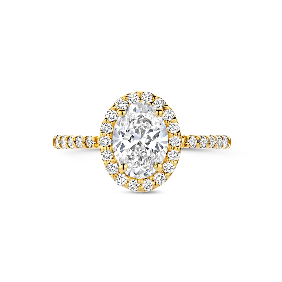 14k Goud Ring Lab Grown Diamant 1.40ct G VS