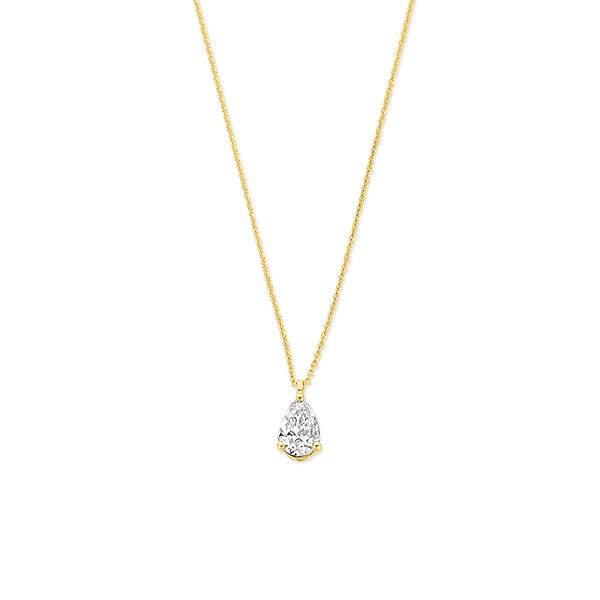 14k Goud Collier Lab Grown Diamant 0.50ct G VS 41 - 43 - 45 cm