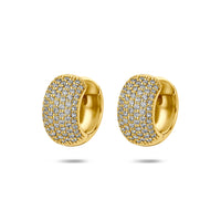 14k Goud Klapoorringen Lab Grown Diamant 1.07ct (2x 0.535ct) f vs 14mm