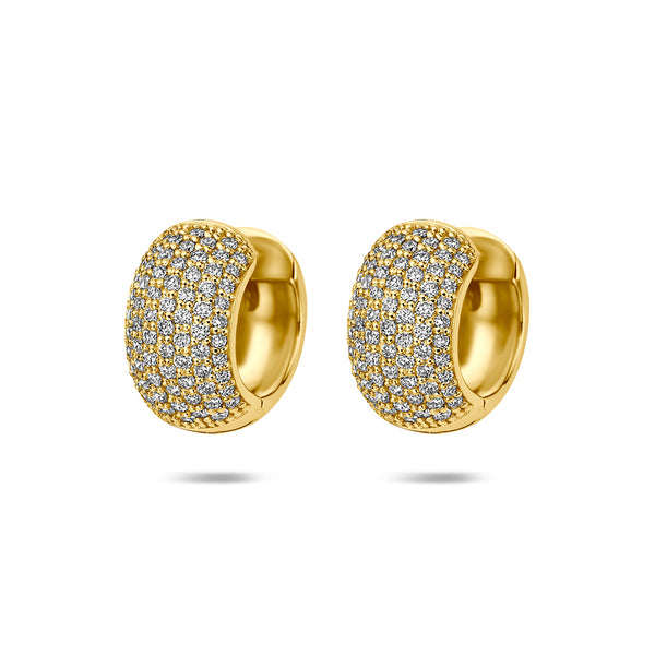 14k Goud Klapoorringen Lab Grown Diamant 1.07ct (2x 0.535ct) f vs 14mm