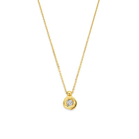 14k Goud Collier Lab Grown Diamant 0.1ct G VS 40 - 42 - 44 cm