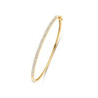 14k Goud Bangle Lab Grown Diamant 1.00ct F VS 60mm