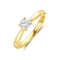14k Goud Ring Lab Grown Diamant 0.50ct H SI