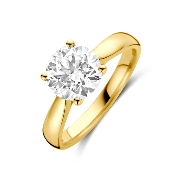 14k Goud Ring Lab Grown Diamant 2.00ct H SI
