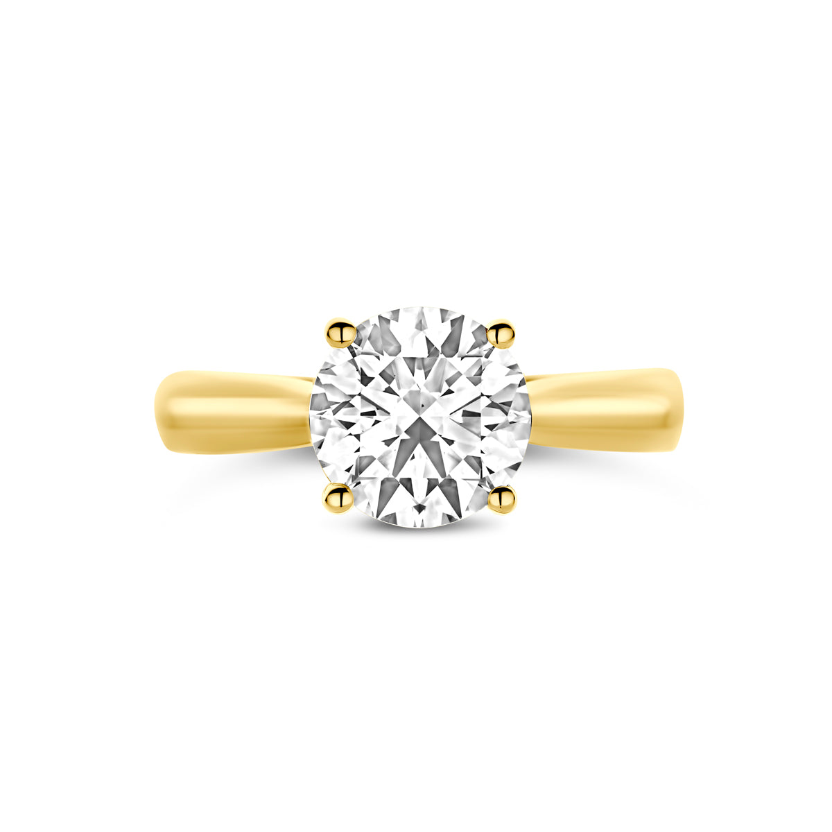 14k Goud Ring Lab Grown Diamant 2.00ct H SI