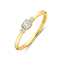 14k Goud Ring Lab Grown Diamant 0.25ct H SI · Briljant geslepen