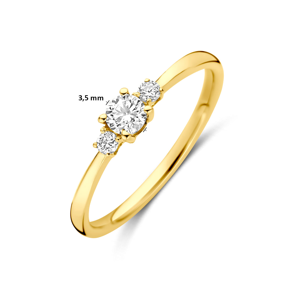 14k Goud Ring Lab Grown Diamant 0.25ct H SI