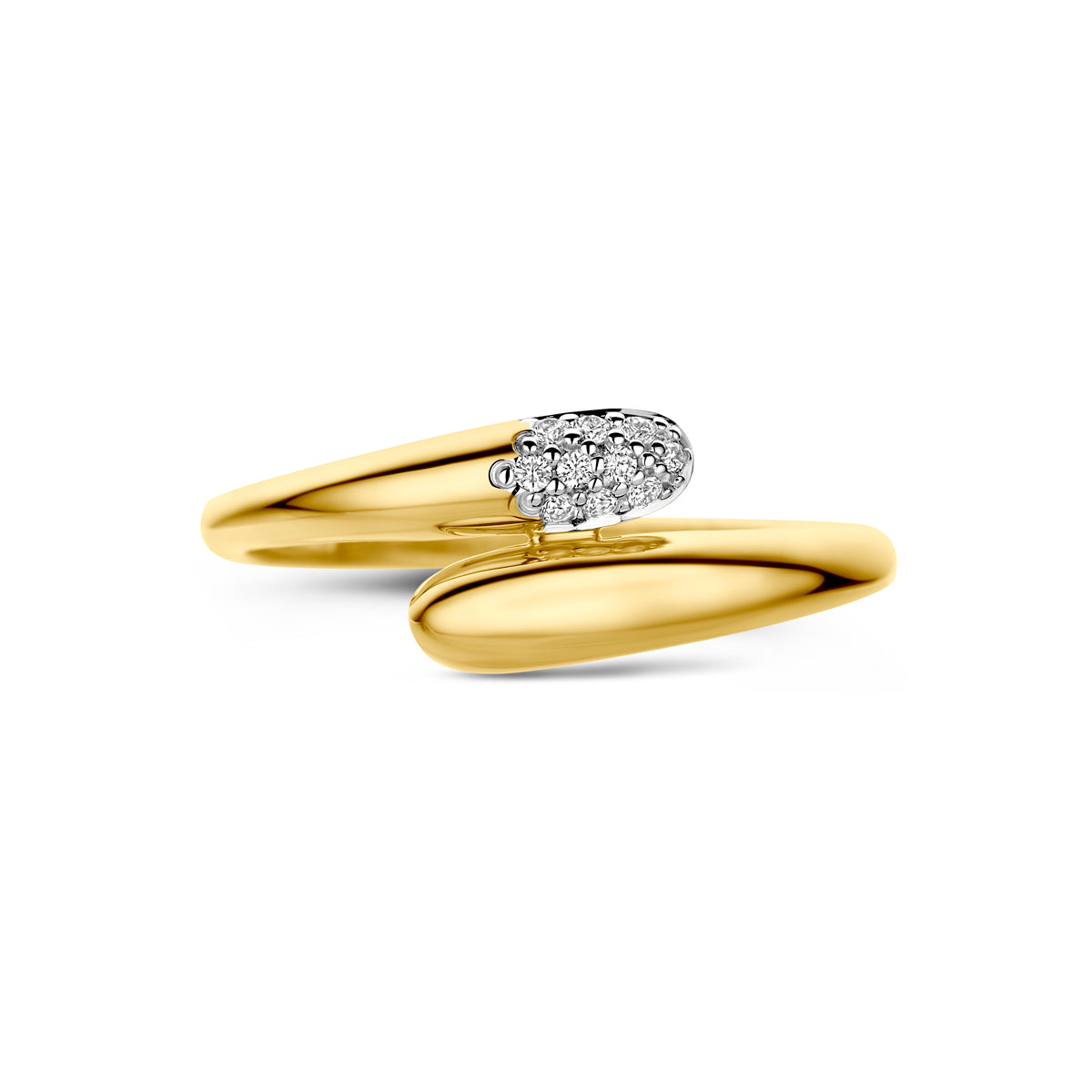 14k Goud Ring Diamant 0.05ct H SI