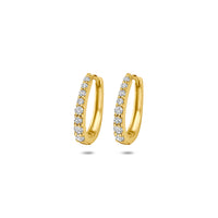 14k Goud Klapoorringen Lab Grown Diamant 0.30ct (2x 0.15ct) F VS 14mm