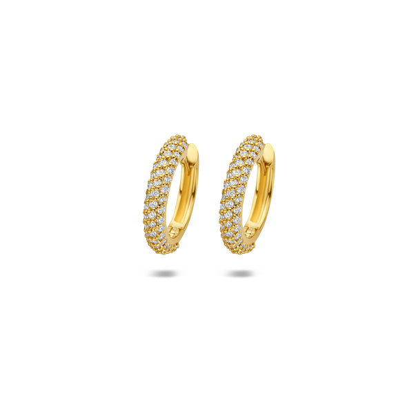 14k Goud Klapoorringen Lab Grown Diamant 0.57ct (2x 0.285ct) f vs 14,5mm