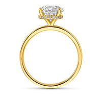 14k Goud Ring Lab Grown Diamant Rond 2.09ct F VS