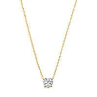 14k Goud Collier Hart Zirkonia 41 - 43 - 45 cm