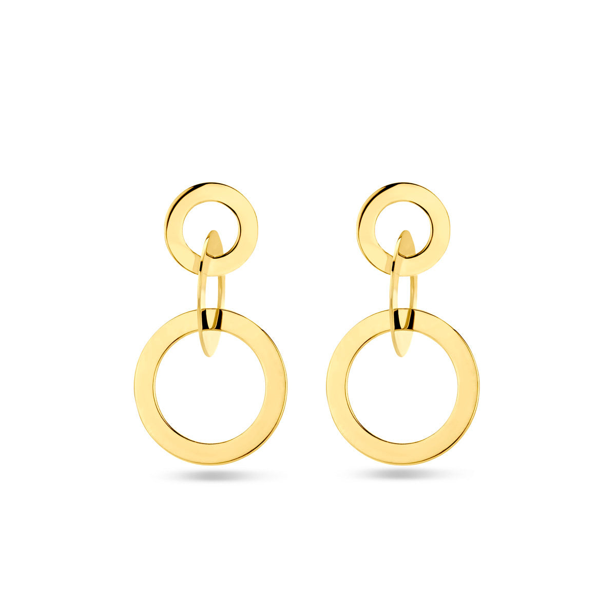 14k Goud Oorhangers Cirkels